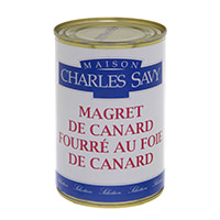 Boîte de magret de canard fourré 20% foie de canard 380 gr