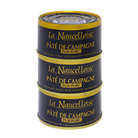 Lot de 3 boîtes de pâté de campagne 125 gr