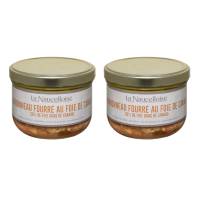 2 glasses jar of jambonneau (ham hock) stuffed with duck liver 30% 360 gr